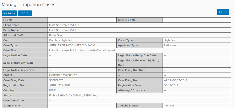 online Litigation management software