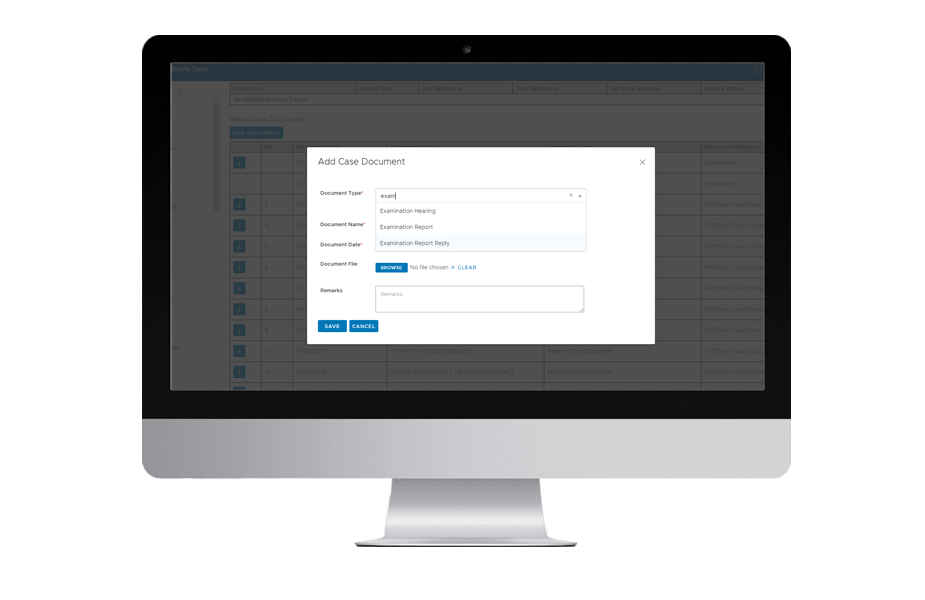 Office Action/Examination Report Management