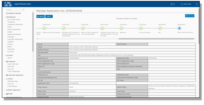 Patent Application Docketing